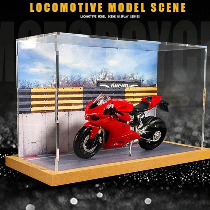 Vitrine de voiture - 1:24 LED acrylique - Vitrine de garage - Rechargeable par USB - Avec lumières - Avec espace de stationnement pour collectionneurs de voitures