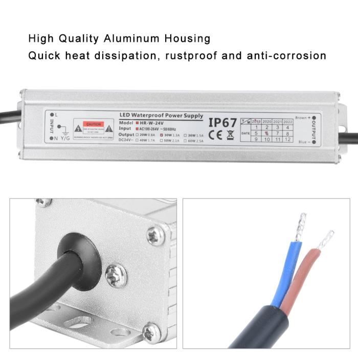 Alimentation LED Étanche 12V 20W - Driver LED Extérieur Robuste Et Fiable Pour Éclairage LED, Automatisation Et Sécurité