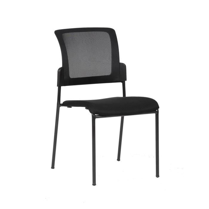 Dmora Chaise de bureau Boulder Chaise de salle dattente de bureau rembourrée Chaise dattente ergonomique 58x47h87 cm Noir Dmora Chaise de bureau Boulder Chaise de salle dattente de bureau rembourrée Chaise dattente ergonomique 58x47h87 cm Noir