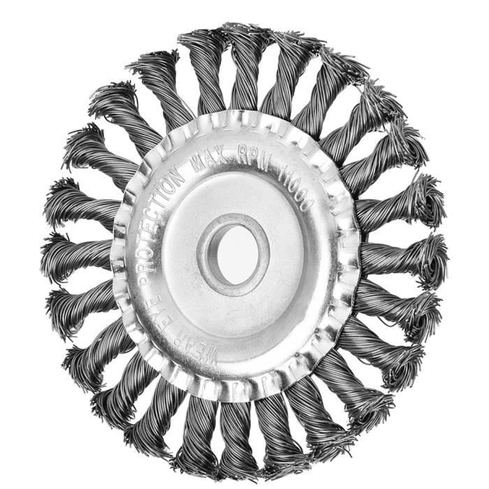 Roues De Brosse Métallique 5 Pouces Pour Meuleuse - Lot De 2 - Polissage, Dérouillage, Nettoyage Métal