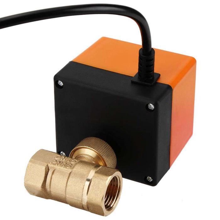 Vanne à Bille électrique En Laiton 2 Voies DN15/20/25 - Pour Systèmes De Chauffage, Climatisation, Eau - 9
