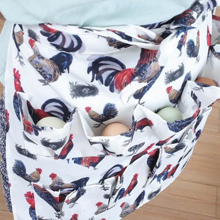Tablier De Ramassage D'Œufs Avec 12 Poches - Pour Poules, Canards, Oies - Taille Universelle