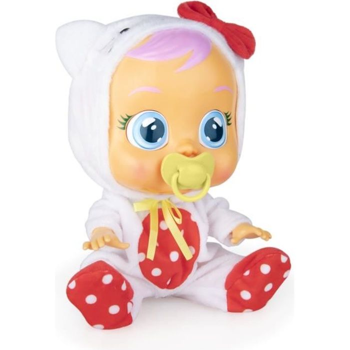 Poupon Cry Babies - Hello Kitty - Bébé Fille - Tétine et pyjama inclus