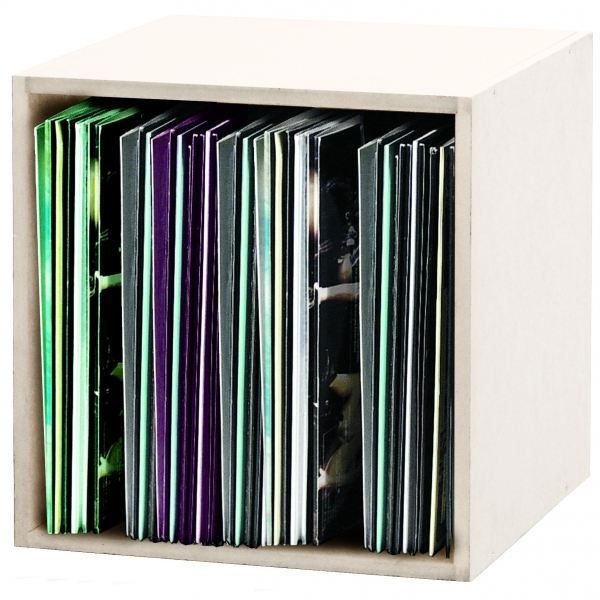 Casier de rangement - GLORIOUS DJ - Record Box 110 Vinyles - Blanc - Bois - Vintage