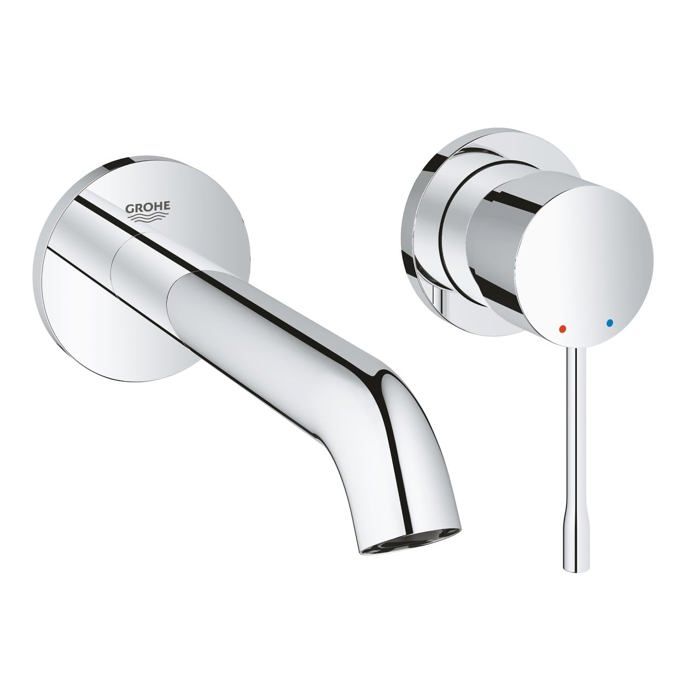 Grohe Façade Essence Mitigeur monocommande 2 trous lavabo Taille Cool Sunrise brossé - vue 2