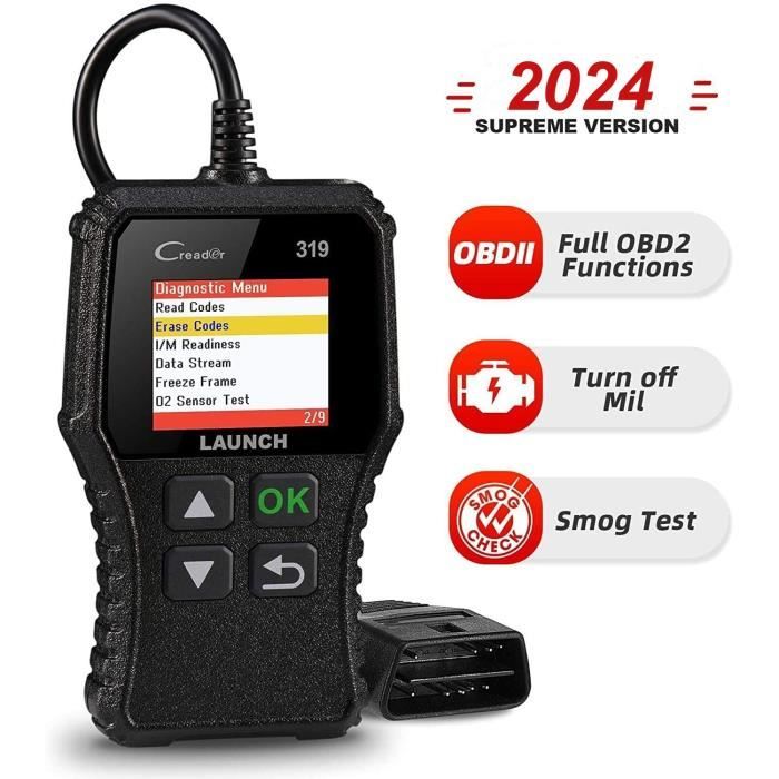 Launch CR319 Scanner Auto Diagnostic OBD2 / EOBD/Can pour Lire et Effacer Les Codes d’Erreur du Moteur