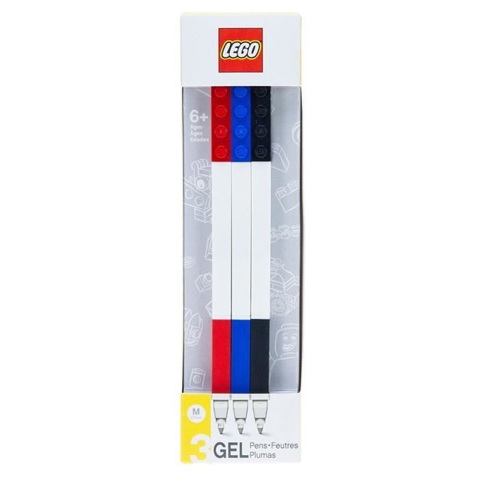 Cahier verrouillable lego avec stylo gel - rouge