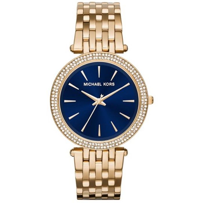 Michael Kors Montre de Femme MK3406 Cadran Bleu Br Dor Achat
