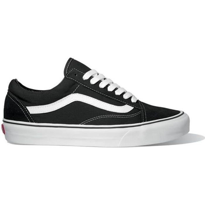 chaussures de tennis - vans - old skool - homme - cuir - a élastique - noir