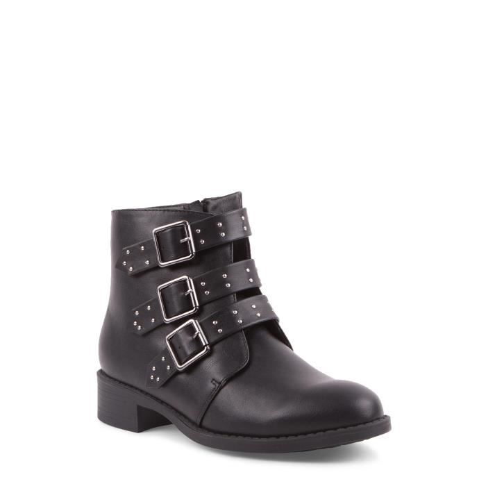 bottines brides clous