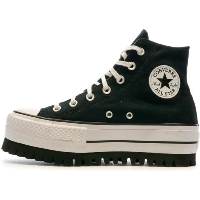 Converse plateforme noir femme top