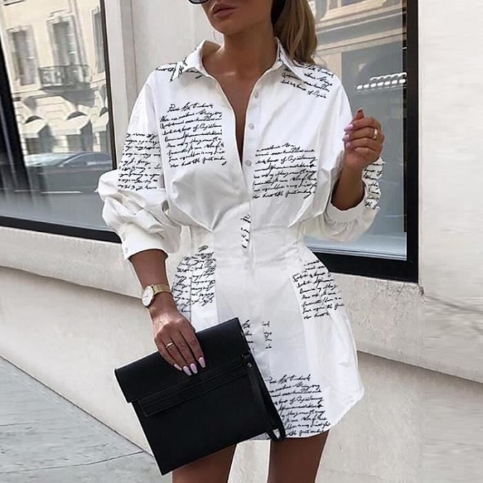 Robe chemise elegante hot sale