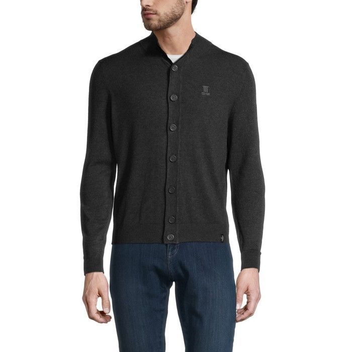 Torrente Couture Gilet boutonné uni Leo Anthracite Homme