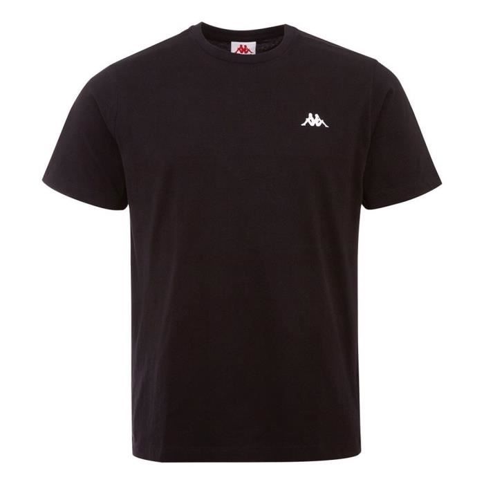 Kappa Homme T-shirt Coton - Col Rond Logo Brodé Coupe