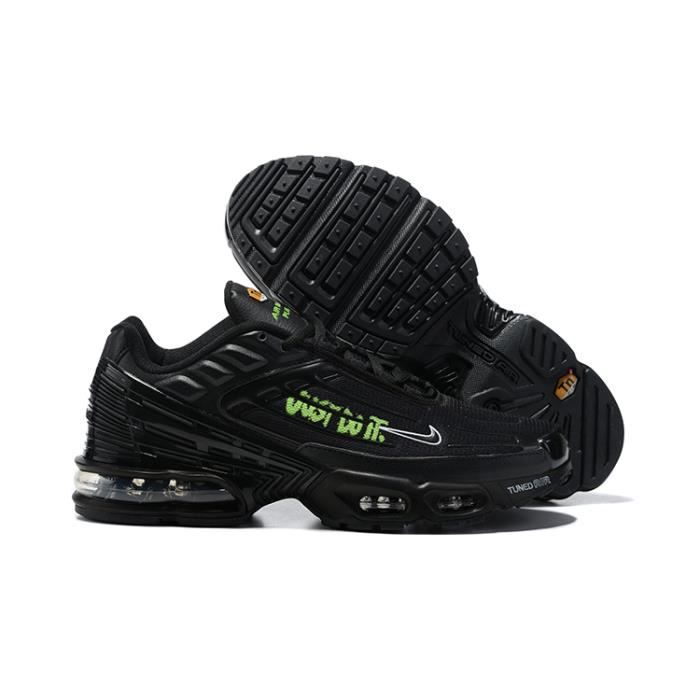 Baskets Nike Air Max Plus TN 3 Homme Chaussures Entraînement de Sport Noir  Vert Noir vert - Cdiscount Chaussures