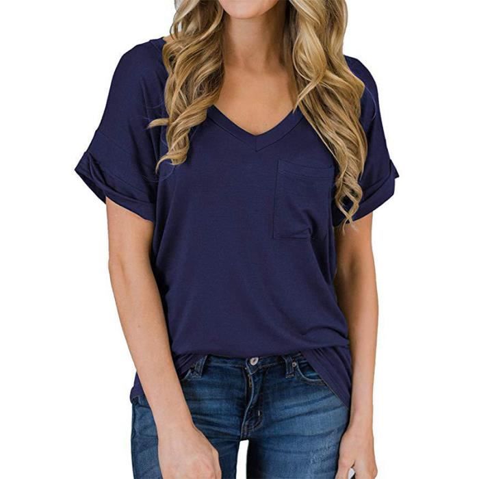 Tee shirt bleu marine femme 2025