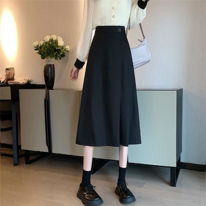 Mini Jupe Trapèze Plissée Pour Femme - Taille Haute, Fente, Motif à Carreaux - En Polyester/coton, Fermeture élastique - 13