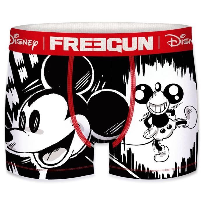 Boxer Homme Disney Mickey Mouse FG DIS5 1 BM BLACK 02 Noir blanc Cdiscount Pret a Porter