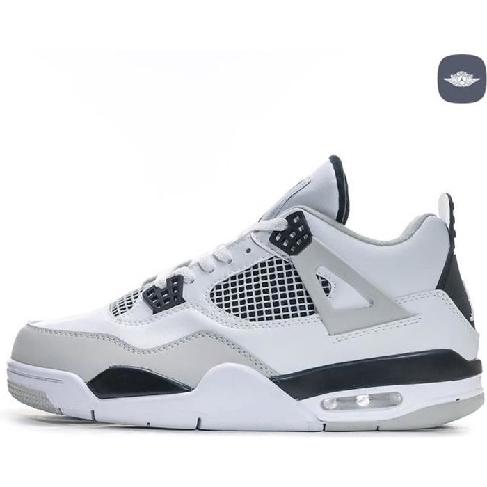 BASKET Basket NIKE Air Jordan 4 Retro MILITARY BLACK Noir blanc