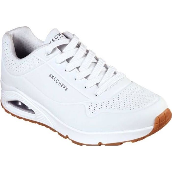 Baskets SKECHERS UNO STAND ON AIR blanches lacets adulte Blanc