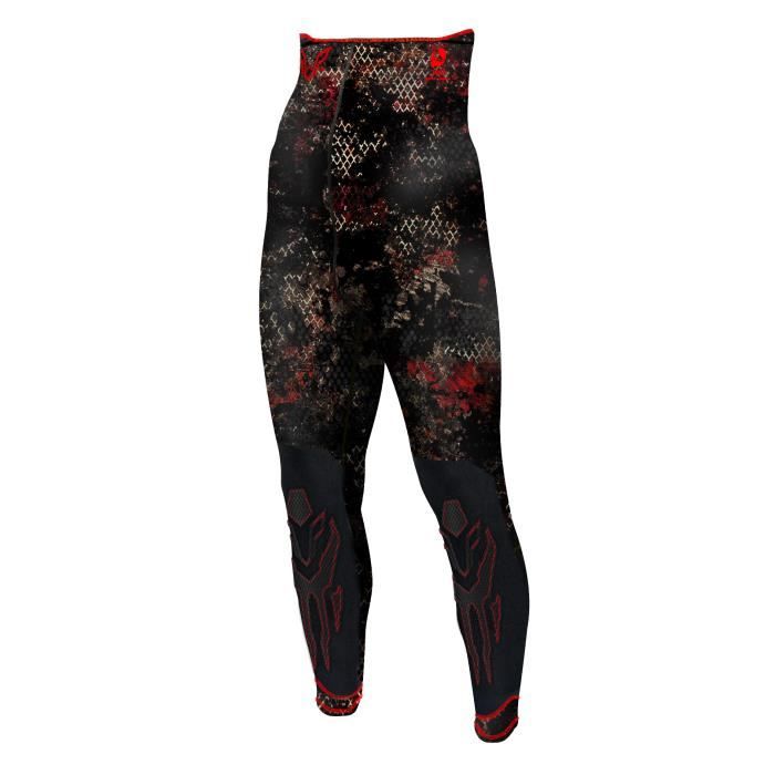 pantalon de plongée epsealon demoskin 5mm - noir/rouge - xl