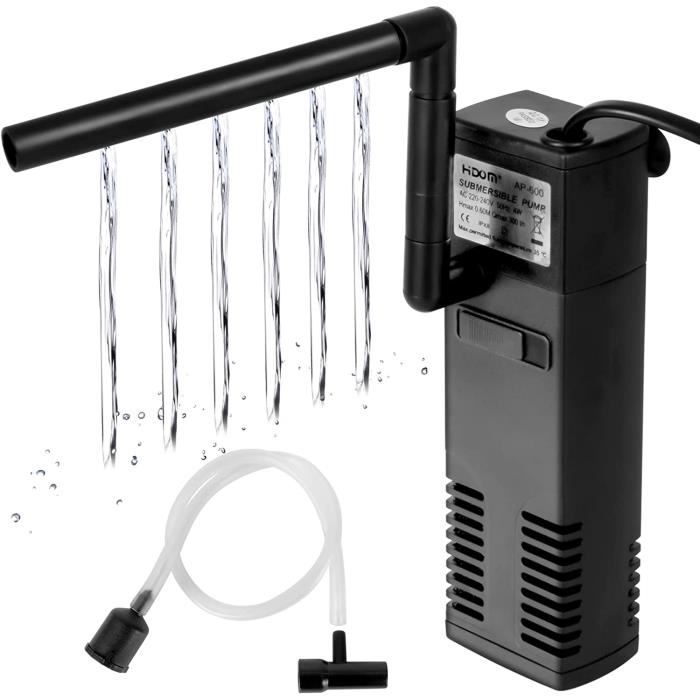 Comparer les prix de Filtre Aquarium à Débit d’Eau 4W 300L/H Filtre Interne pour Aquarium 60L Filtre Pompe Aquarium avec Éponges Filtrantes pour Poisson