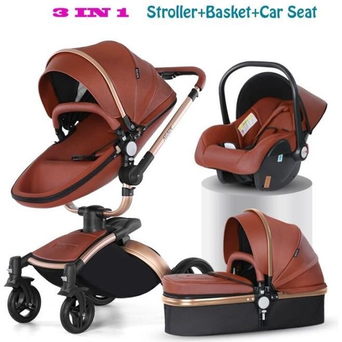 Brun Cuir Poussette Bebe De Luxe Poussette 3 Dans 1 Pliage Envoyer Cadeaux Cdiscount Puericulture Eveil Bebe Brun Cuir Poussette Bebe De Luxe Poussette 3 Dans 1 Pliage Envoyer Cadeaux Cdiscount Puericulture Eveil Bebe