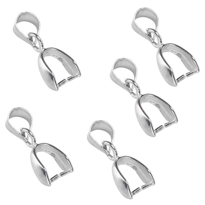 Connecteur De Pendentif Triple Anneau Argenté - Fermoir Pour Collier Et Bracelet - Accessoire Fabrication Bijoux DIY