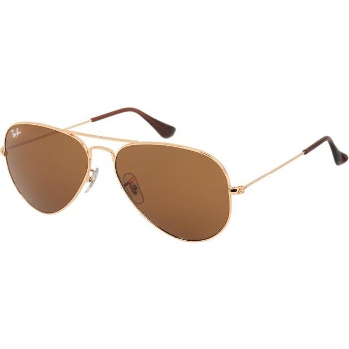 RAY BAN Lunettes de soleil Aviator - Or / Marron - Mixte