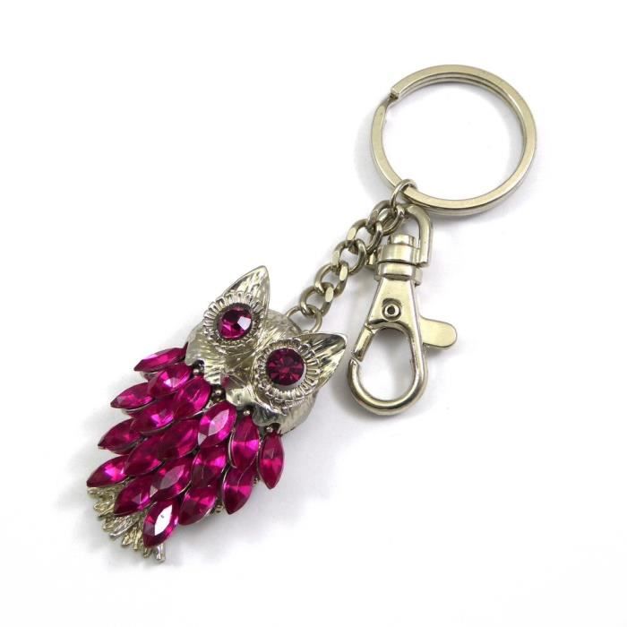 Porte-clés Chouette En Métal - Charmant Pendentif Hibou Pour Clés, Sacs Et Sacs à Dos - Cadeau Mignon Et Symbolique