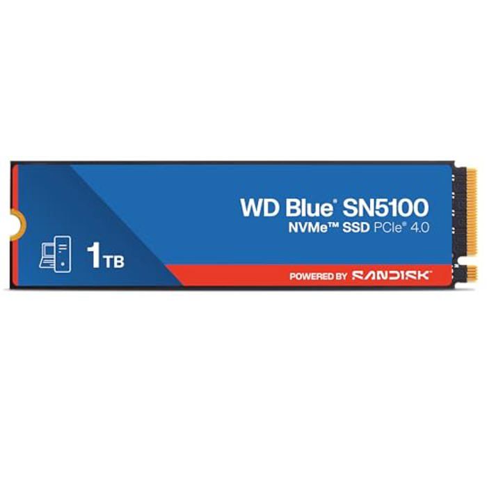 Disque SSD NVMe - SANDISK - WD Blue SN5100 - 1 To - 7 100 MB/s - M.2 2280 - PCIe Gen 4.0