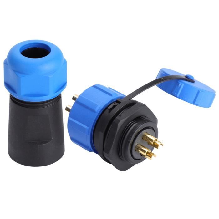 Connecteur Aviation 4 Broches IP68 - Étanche, Sans Soudure, PA66, Pour Automobile, Industrie, 380V 5A
