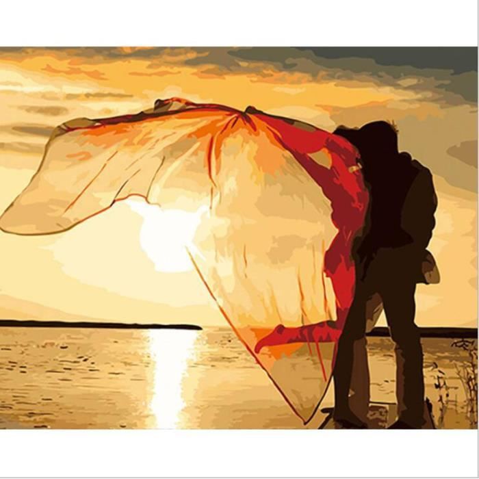 Peinture Par Numero Kit Diy Peinture A L Huile Mer Couple Couple Amoureux Toile Avec Pinceaux Decorations De Noel Decorations Achat Vente Peinture Au Numero 36 Peinture Par Numero Kit Cdiscount