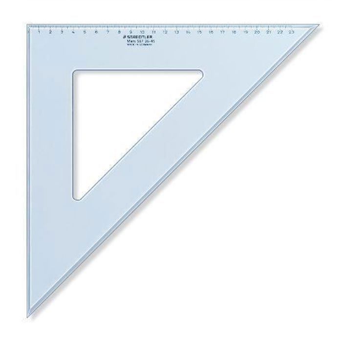 Équerre plastique - Staedtler - Mars 567 - Bleu transparent - 36 cm ...
