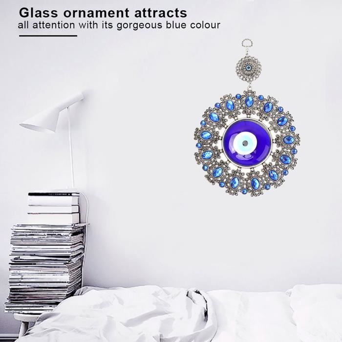 Décoration murale en perles de verre mauvais œil, amulette turque faite à