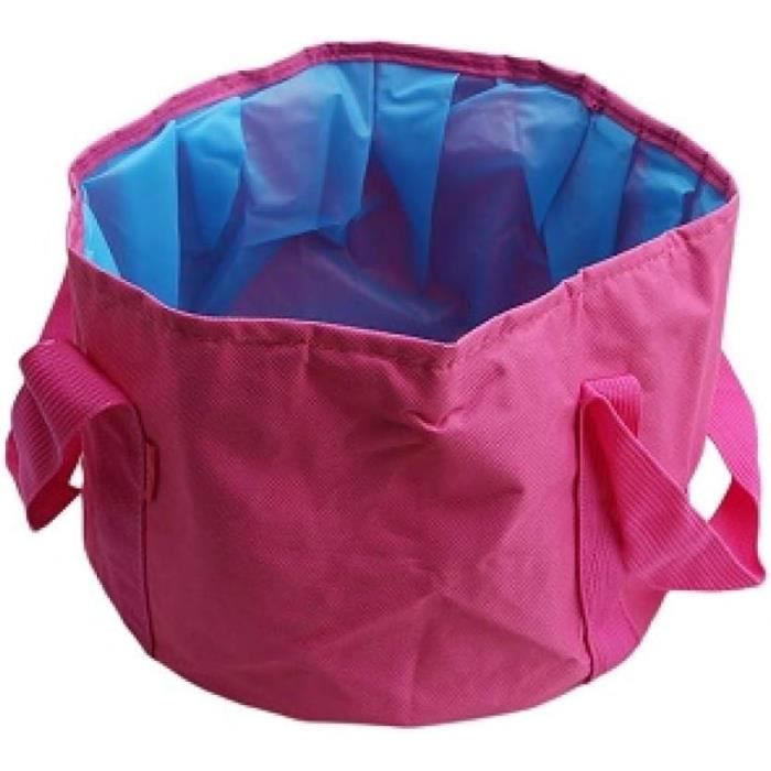 Grand Seau Pliant Jaune Pour Camping - PVC Pliable - 1 Pièce
