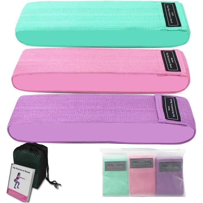 AQF Bande Elastique Fitness, [Lot De 3] Niveaux De Force Bande De Resistance Musculation, Élastique Bandes D'exercise pour Musculation Fessier Jambes, Yoga, Pilates, Squats