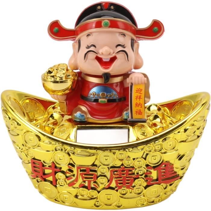 Chat De Fortune Chinois Solaire - Bras Qui Bouge, Décoration Maison/voiture, Symbole Chance Et Richesse