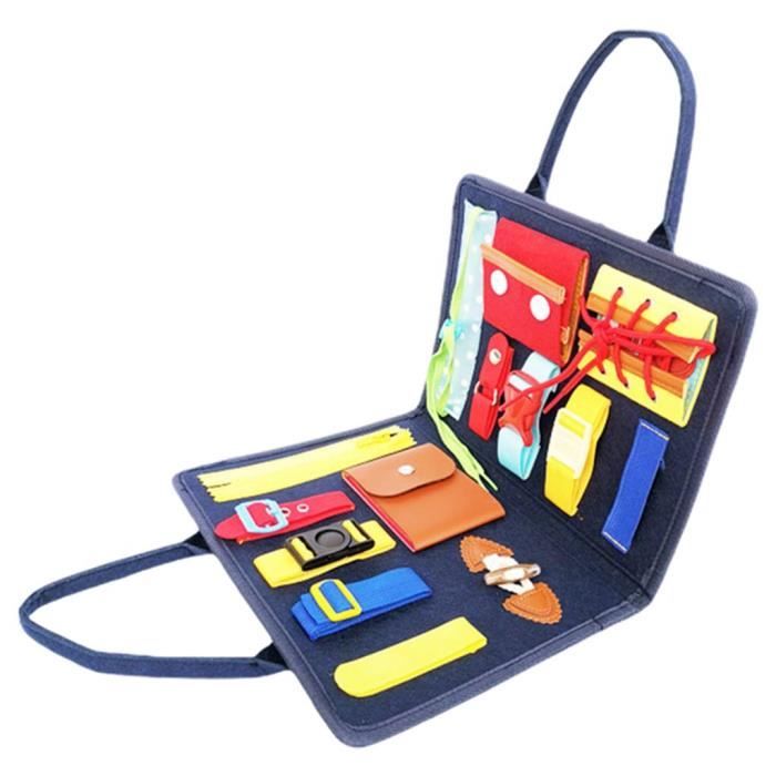 Accessoire Montessori En Bois - Engrenages Et Sablier Bleu Pour Tableau Occupé, Motricité Fine Dès 3 Ans - 9