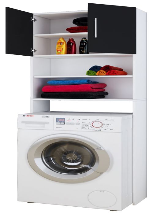 Vcm Meuble Pour Machine A Laver Jutas Noir Ref 912210 Achat