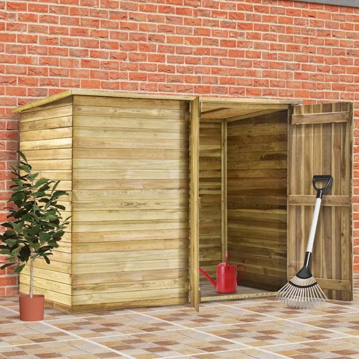 vidaxl abri de jardin 232x110x170 cm bois de pin impregne cdiscount jardin