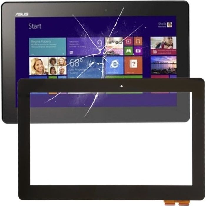 Écran Complet Remplacement Pour ASUS Transformer Book T100HA-FU002T - Vitre Tactile + LCD - Noir - Marque Visiodirect