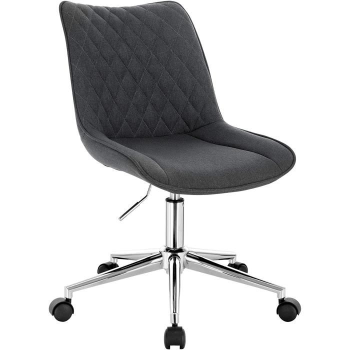 WOLTU Tabouret De Bureau à Roulettes Avec Dossier - Chaise Pivotante Hauteur Réglable Confortable