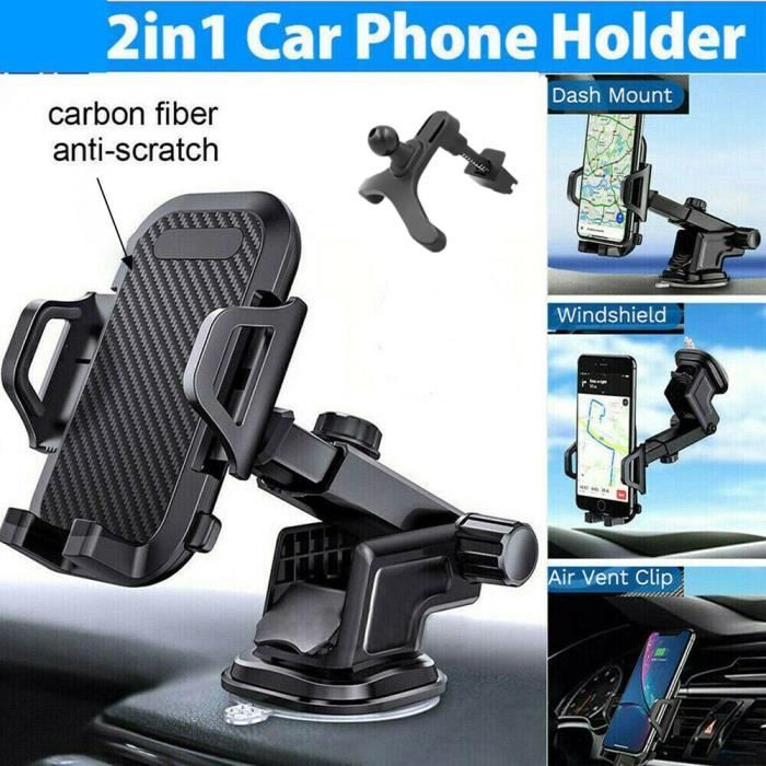Support Telephone Voiture, Attache Telephone Ventouse,Porte Téléphone