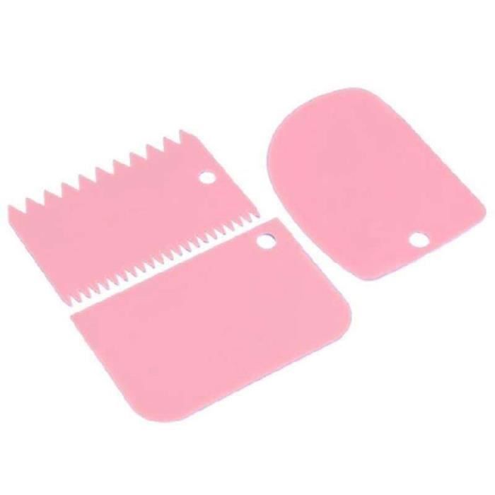 Set De 2 Grattoirs/lisseurs à Gâteau En Acier Inoxydable - Dimensions 22 X 8 Cm - Pour Glaçage, Crème Au Beurre, Décoration Pâtisserie - 1