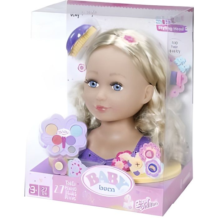 Tete a coiffer et a maquiller deluxe 27 pieces - Poupee Baby Born Sister -  Grand Modele blond - Coiffure et Maquillage - Jouet enf - Cdiscount Jeux -  Jouets