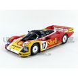 Voiture Miniature de Collection - NOREV 1/18 - PORSCHE 962 C Shell - Le Mans 1988 - Yellow / Red / Black - 187413-1