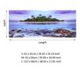 Garosa affiche pour aquarium Affiche adhésive de plage d'arbre de noix de coco d'effet 3D pour la décoration de réservoir de-1