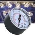 ARAMOX jauge de pression axiale Manomètre mécanique pour air huile eau 1 / 8inch BSPT Back Connection (0-30psi 0-2bar)-1