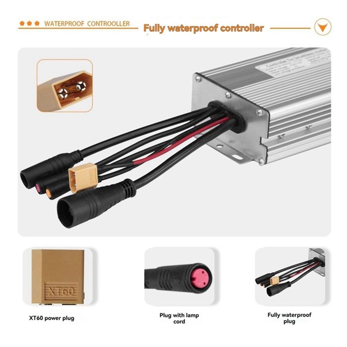 Contrôleur Moteur Sinusoïdal Tbest KT 36/48V 250/350W – Alliage Alu, Silence Et Souplesse Pour Vélo électrique
